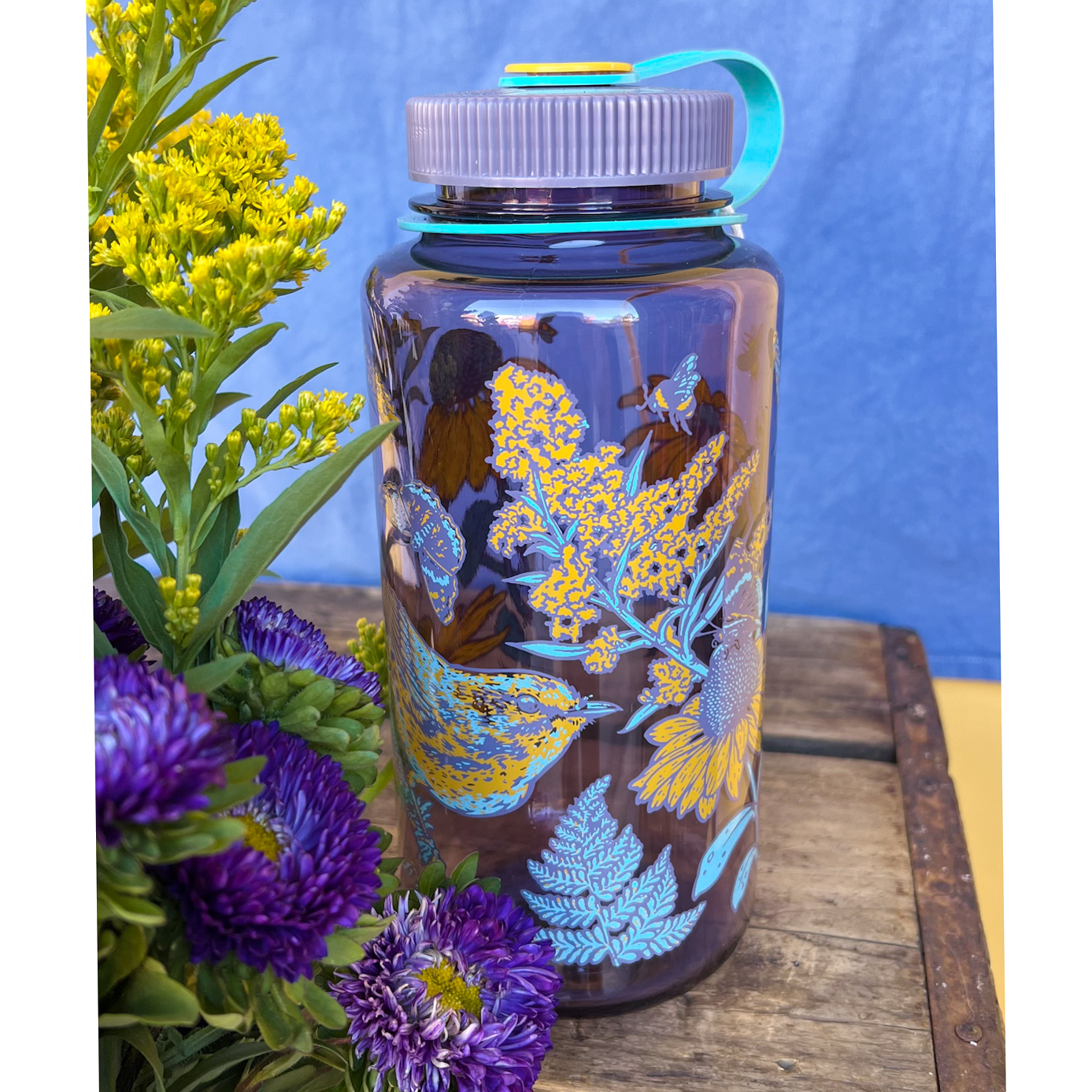 Prairie Warbler, 32oz Wide Mouth Nalgene Water Bottle