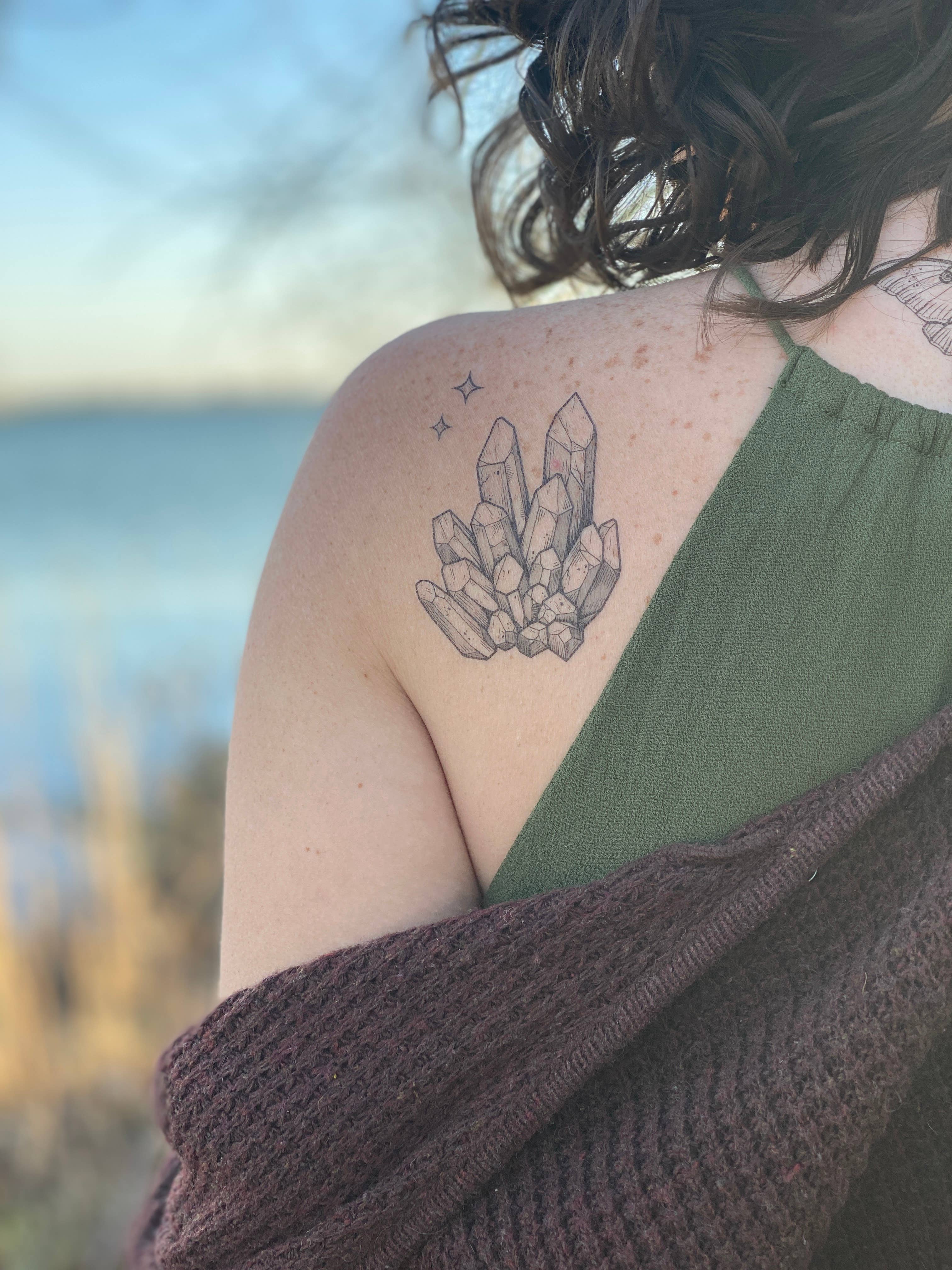 Quartz Crystal Temporary Tattoo