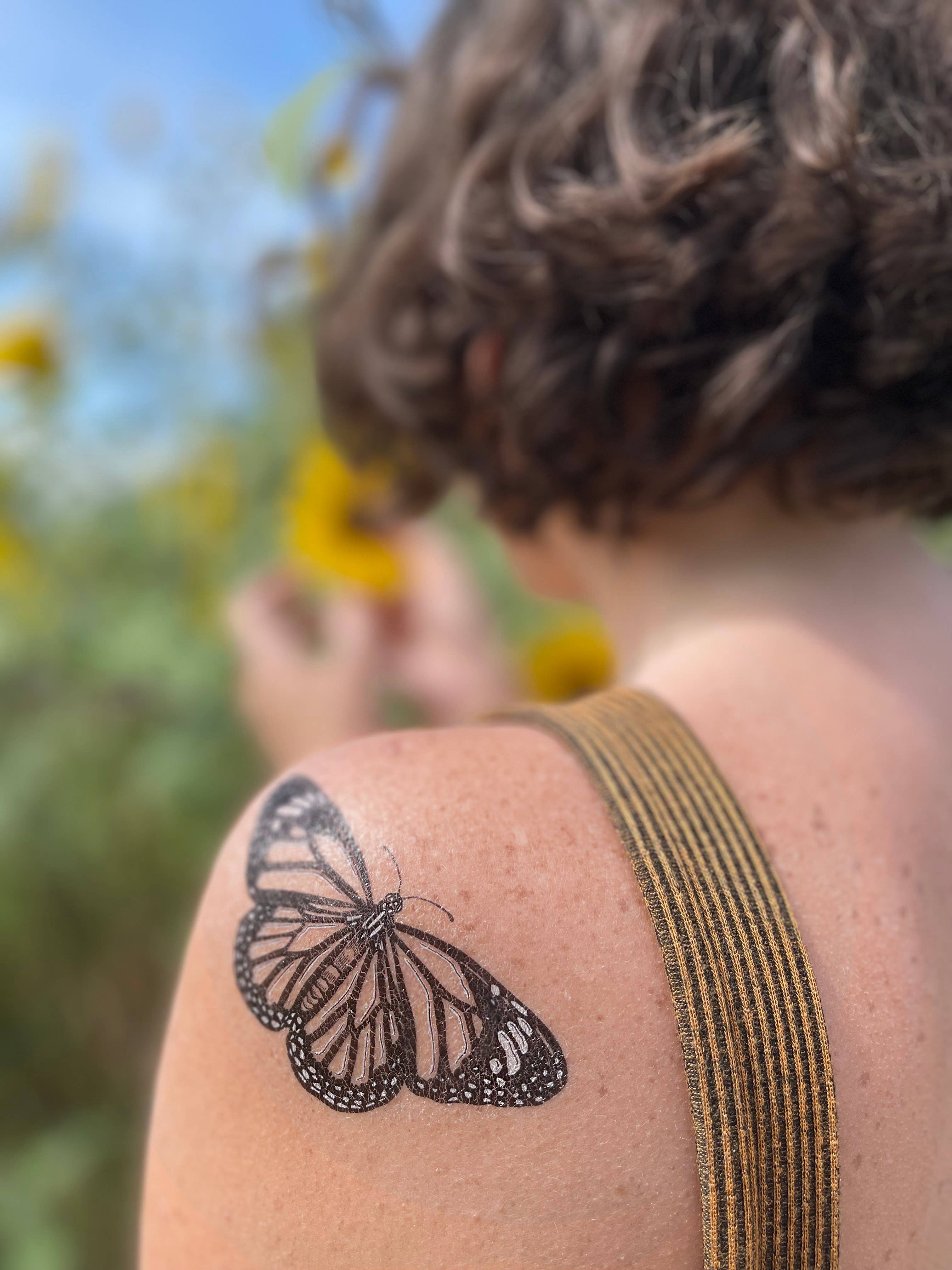 Monarch Butterfly Temporary Tattoo