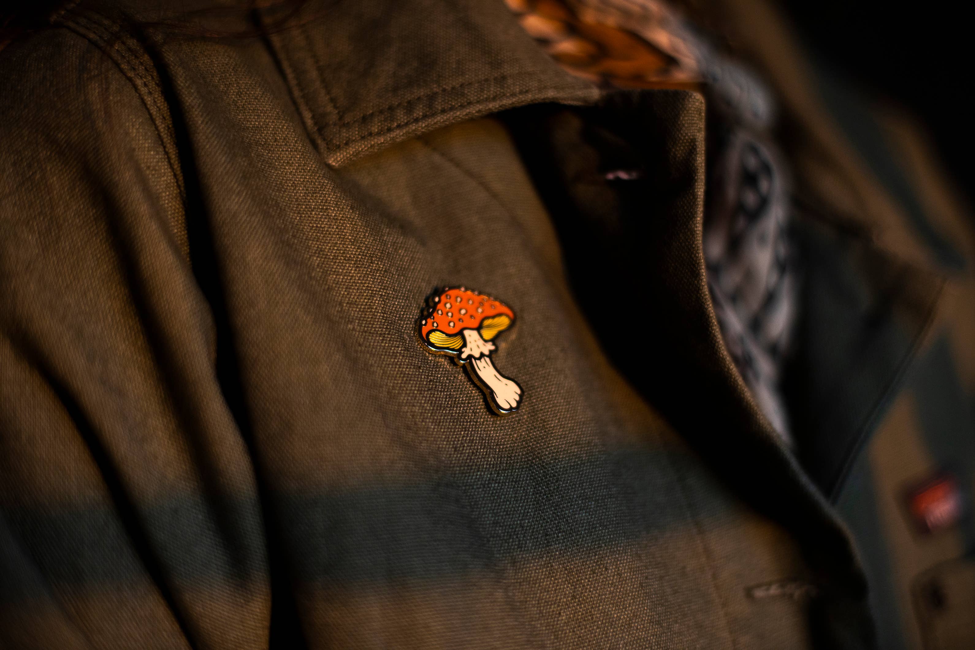 Mushroom Enamel Pin 1.25”