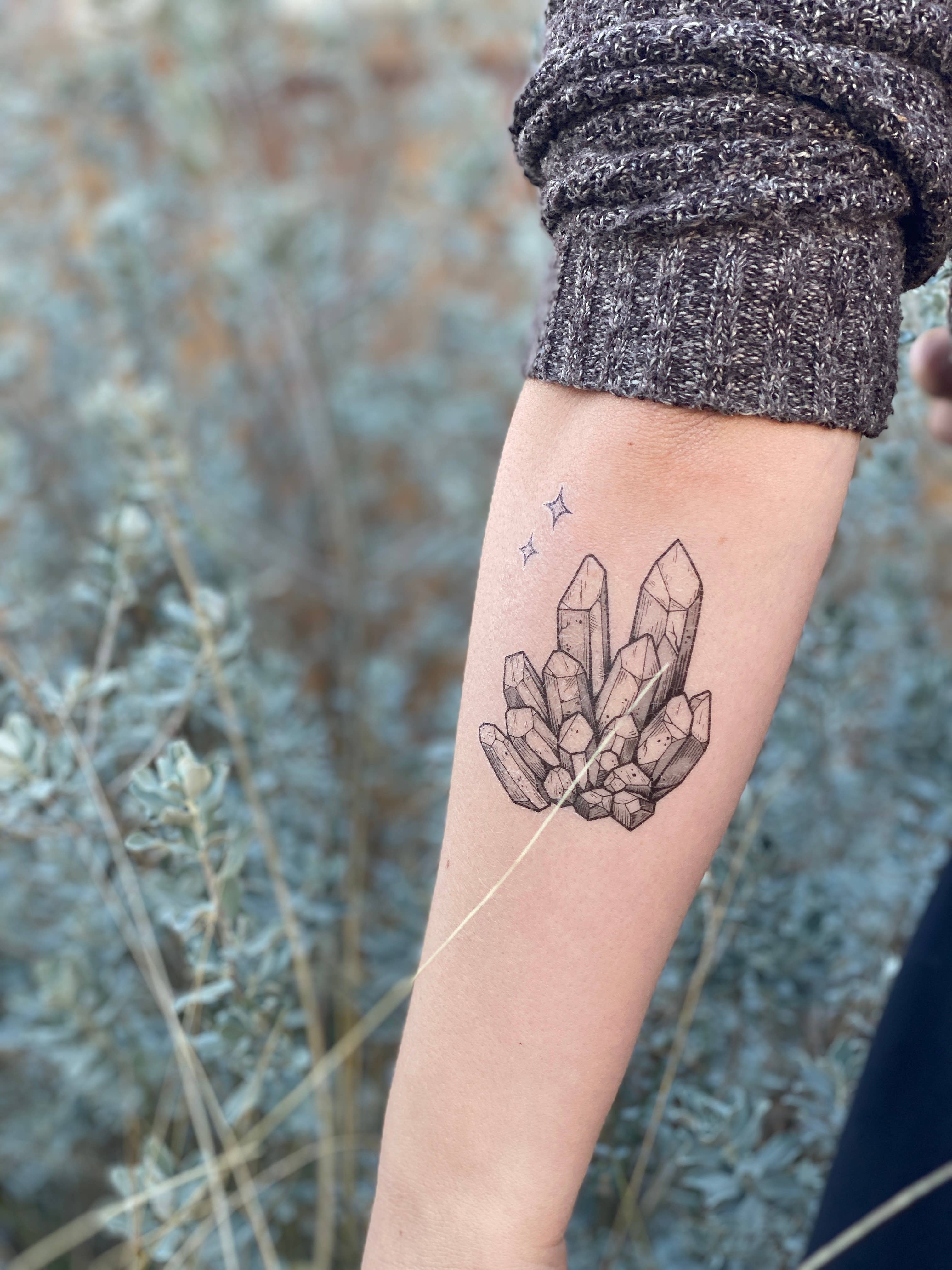 Quartz Crystal Temporary Tattoo