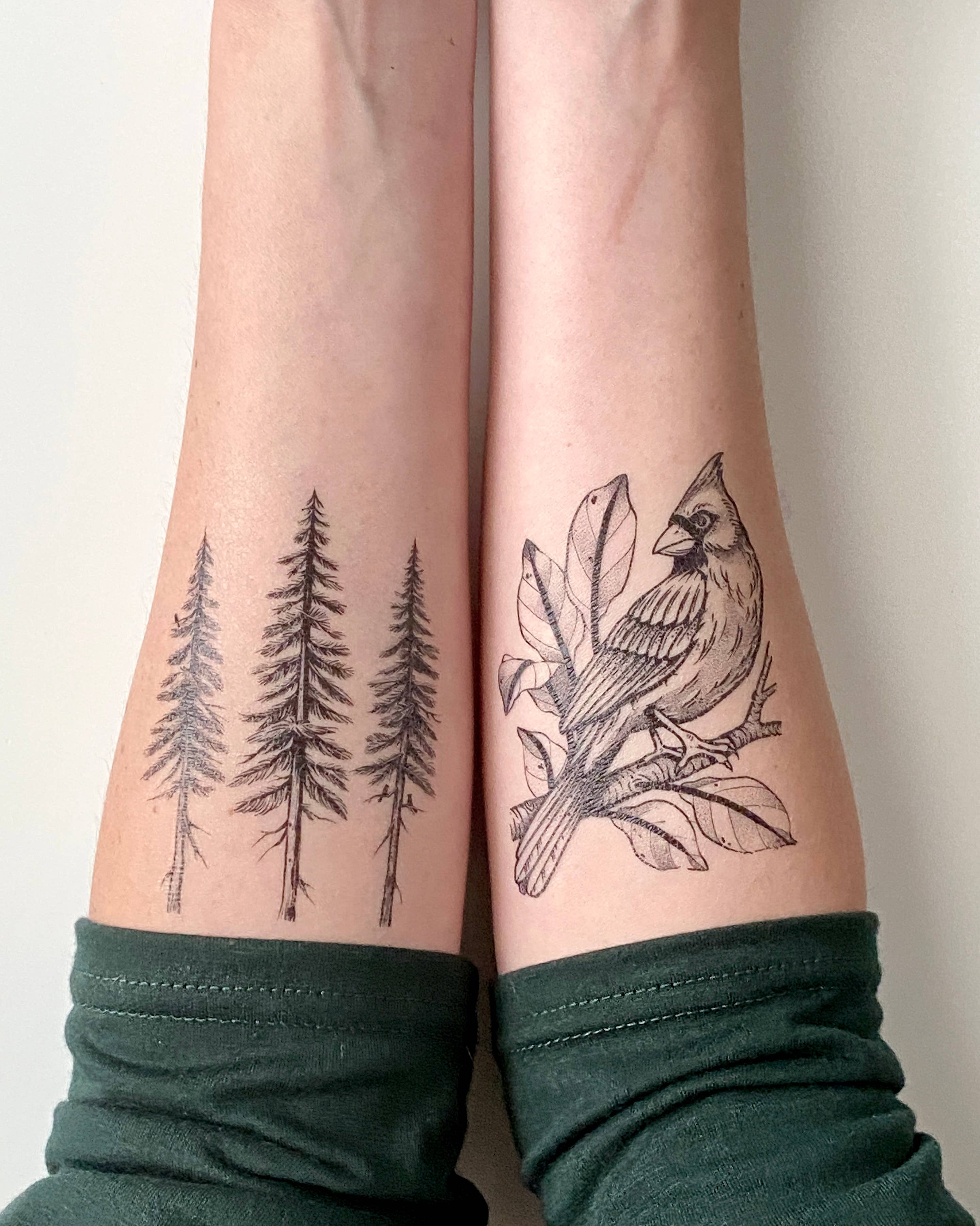 Pine Trees Temporary Tattoo