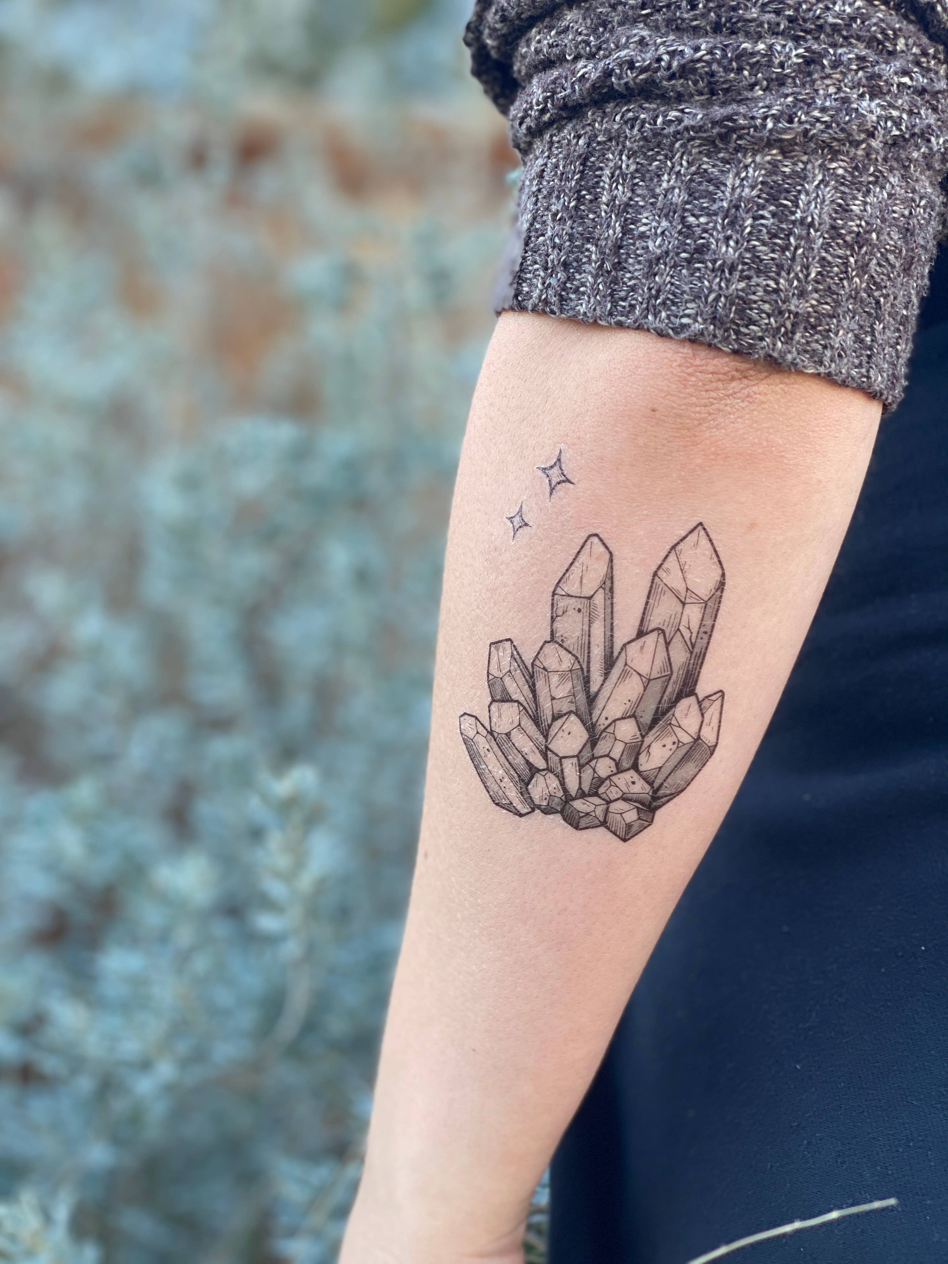 Quartz Crystal Temporary Tattoo