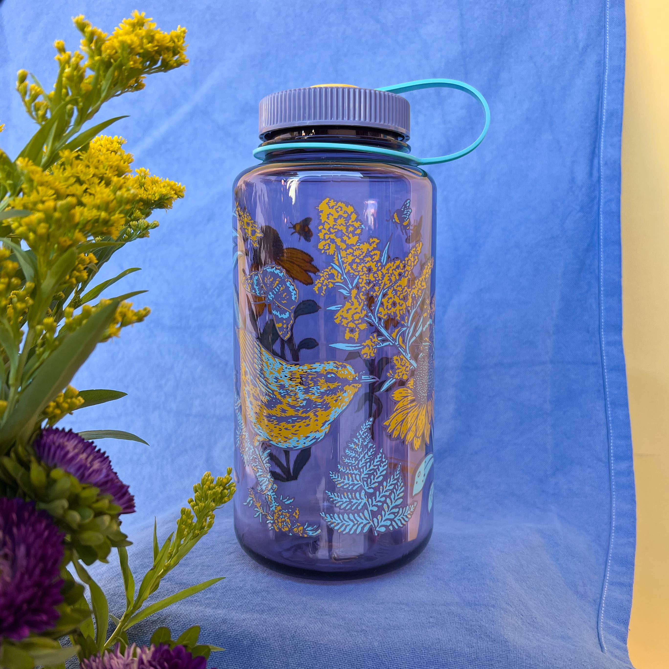 Prairie Warbler, 32oz Wide Mouth Nalgene Water Bottle