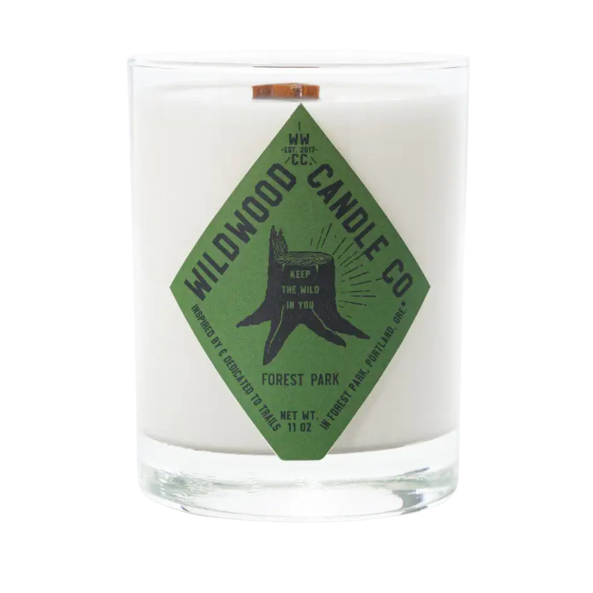 11 oz Forest Park Soy Candle - Mint Oakmoss Amber