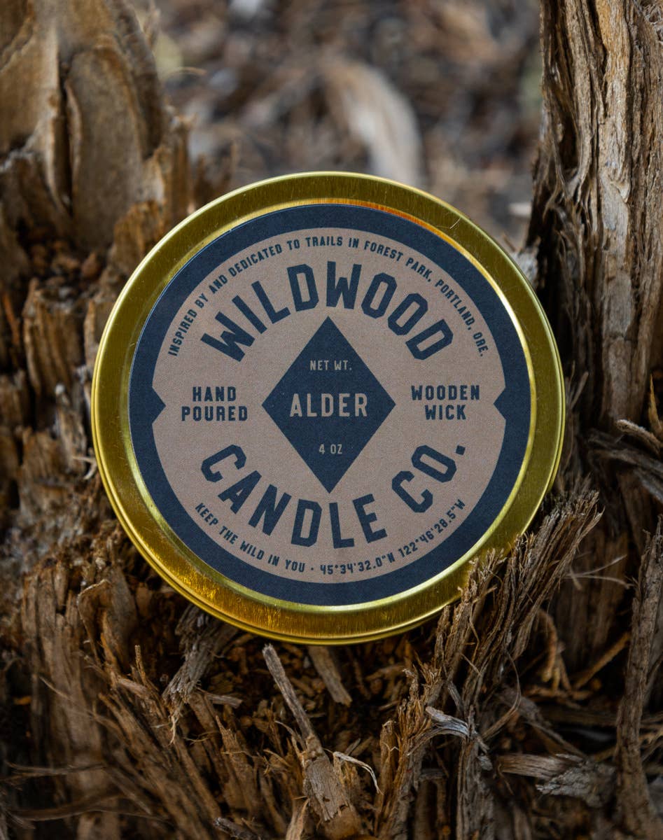 4 oz Alder Travel Tin Candle