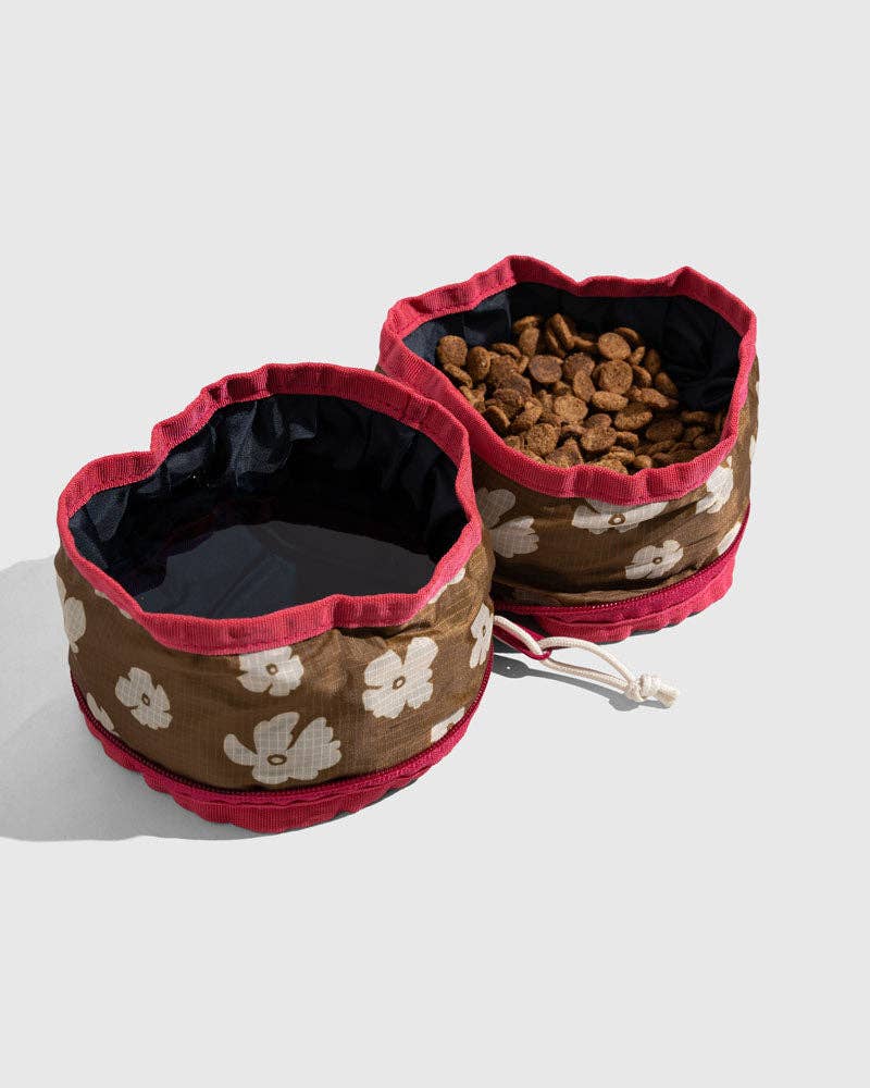 (R)evolution™ Recycled Polyester Collapsible Double Dog Bowl