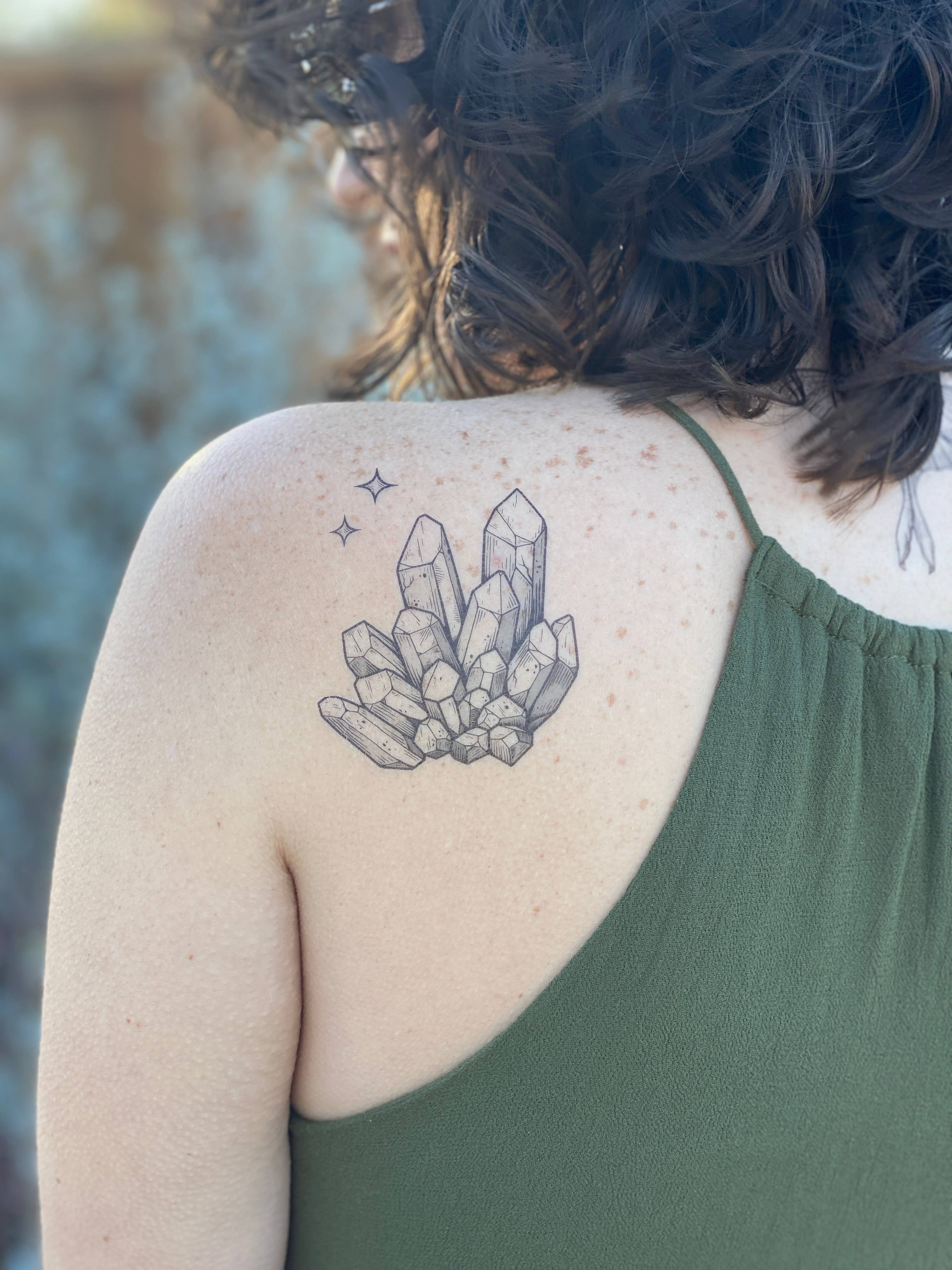 Quartz Crystal Temporary Tattoo