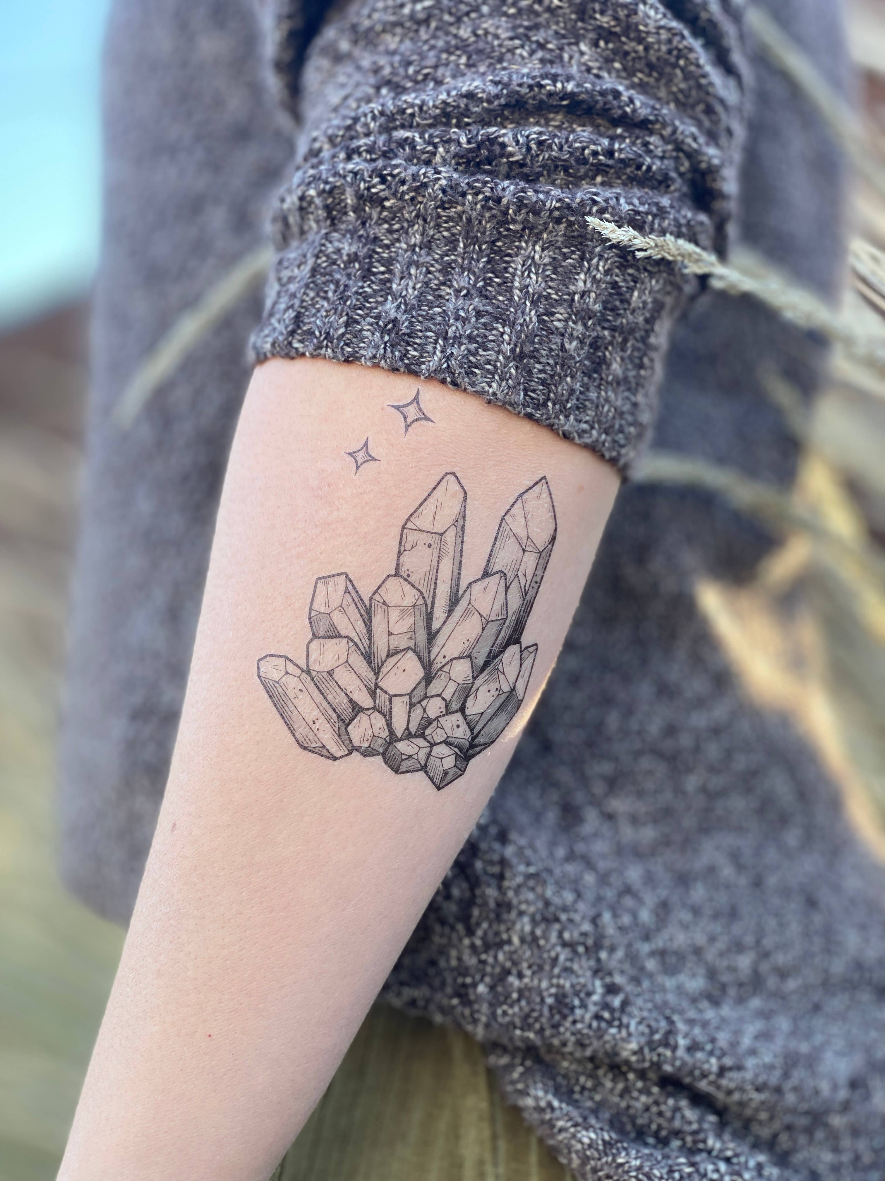 Quartz Crystal Temporary Tattoo