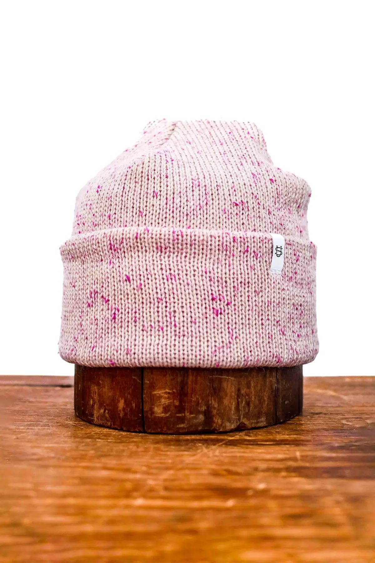 Ragg Wool Tweed Beanie - Cherry Blossom